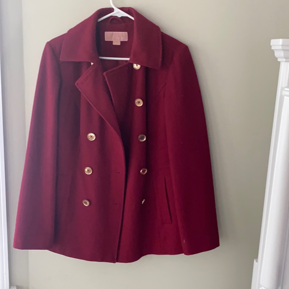 4 for $16//  Michael Kors Red Pea Coat | Size 6